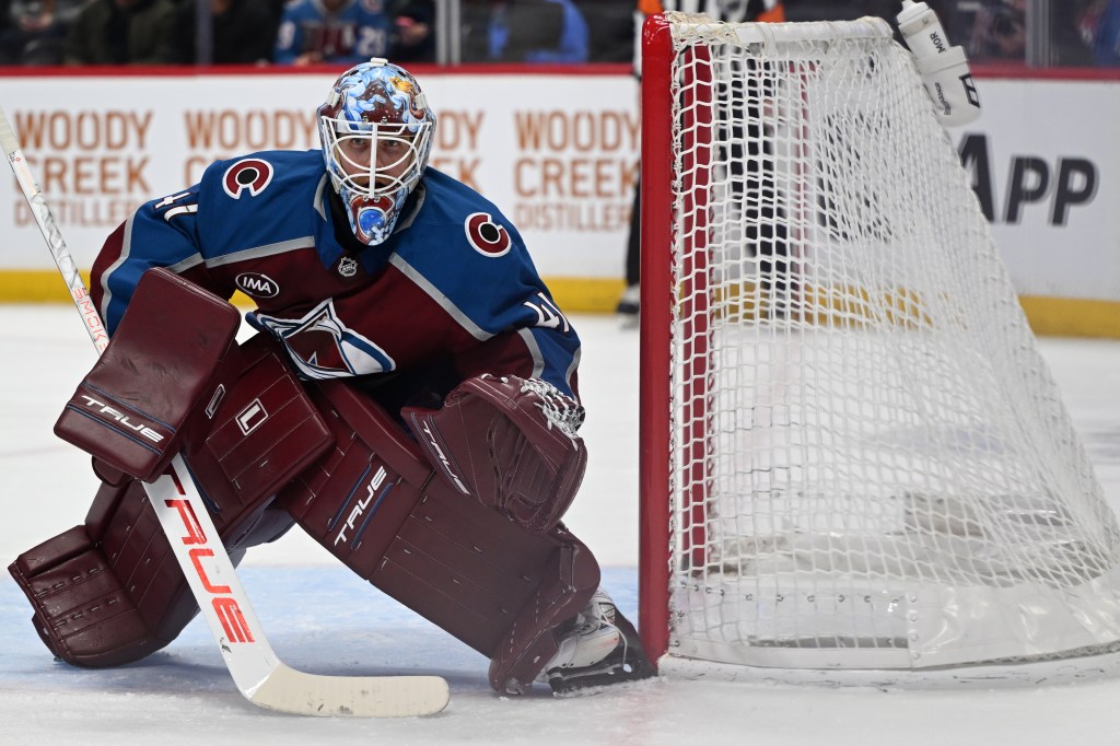 Avalanche goalie Scott Wedgewood best save Monday came off the ice