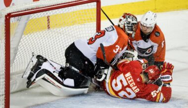Flyers grounded by Flames in year-ending loss