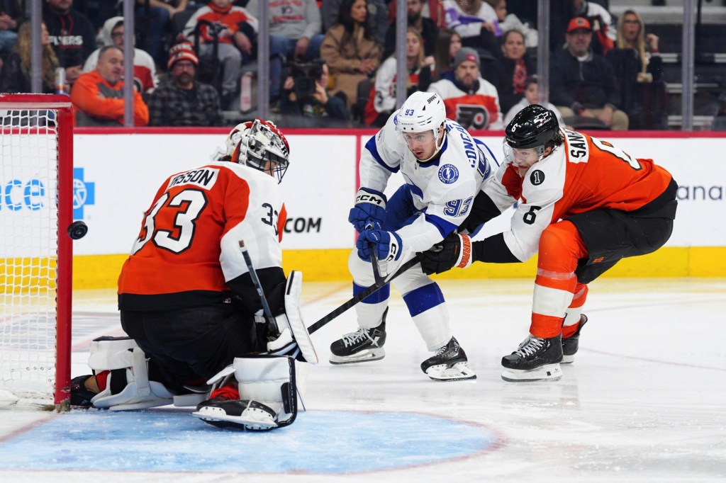Banged-up Flyers drubbed in first game of ‘doubleheader’ with Tampa Bay