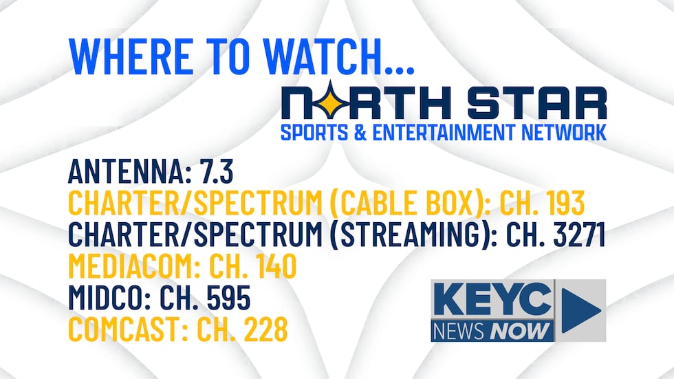 KEYC's North Star Sports & Entertainment Network is available on channel 7.3 as well as...