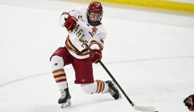 Bruins prospect James Hagens, a shift to wing and a pending jump to the NHL