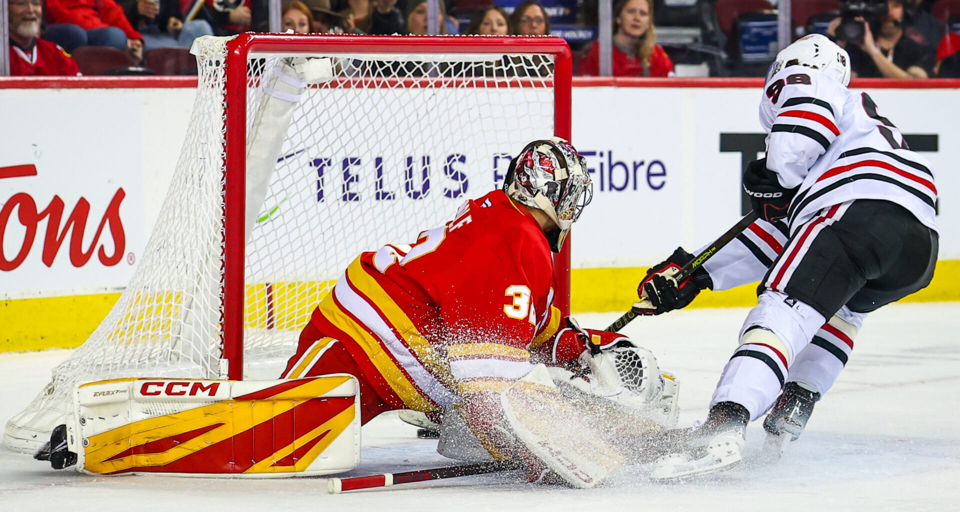 The Flames and Hawks Renew Acquaintances