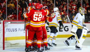 3 Stars: Struggles continue for Bruins in OT loss to Flames - 98.5 The Sports Hub