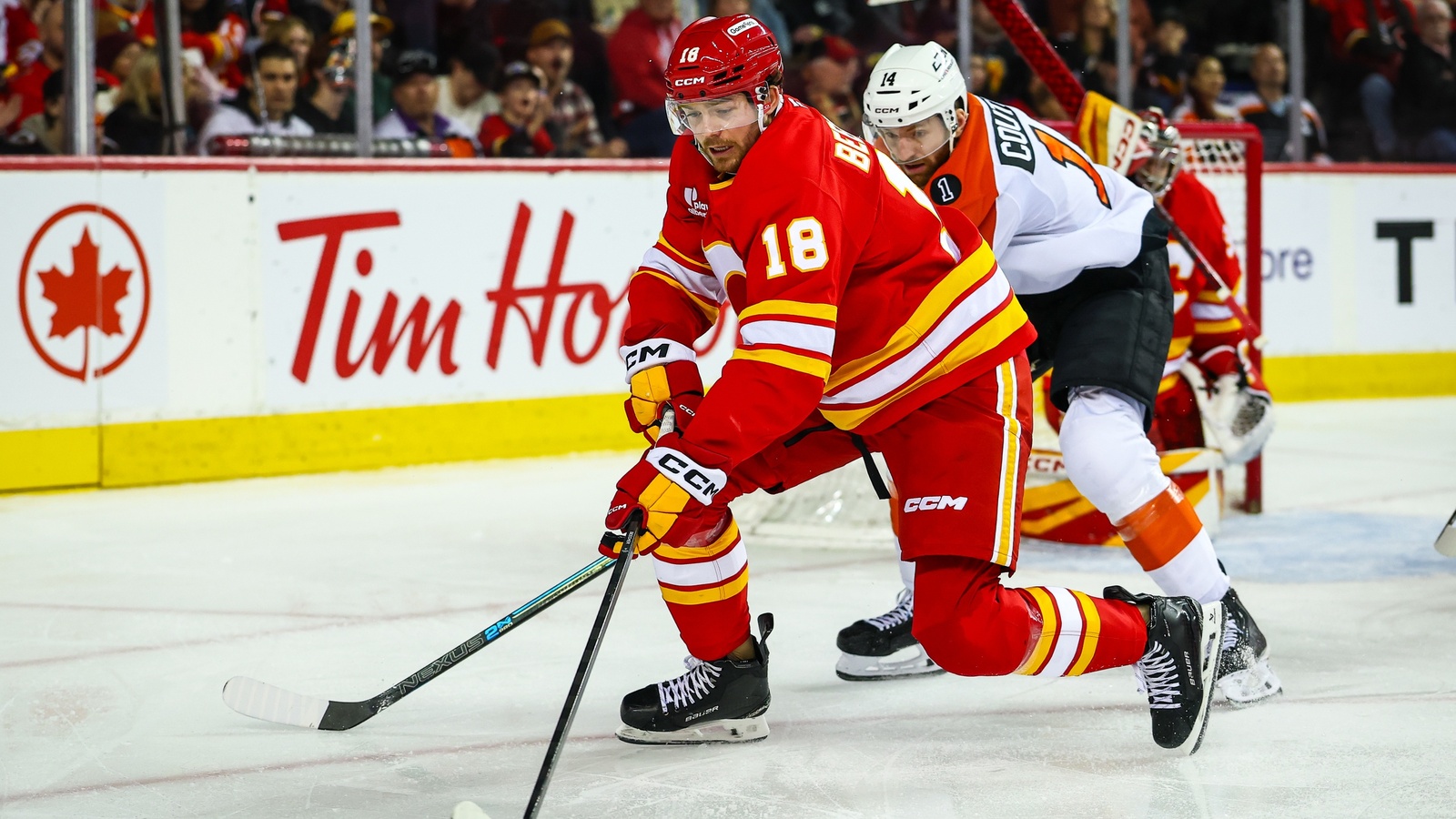 Flames forward John Beecher suspended one game for punching Michael McCarron