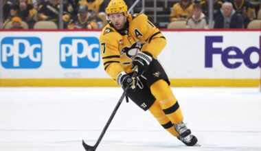 Penguins’ Bryan Rust to miss game vs. Flames, day-to-day with lower-body injury
