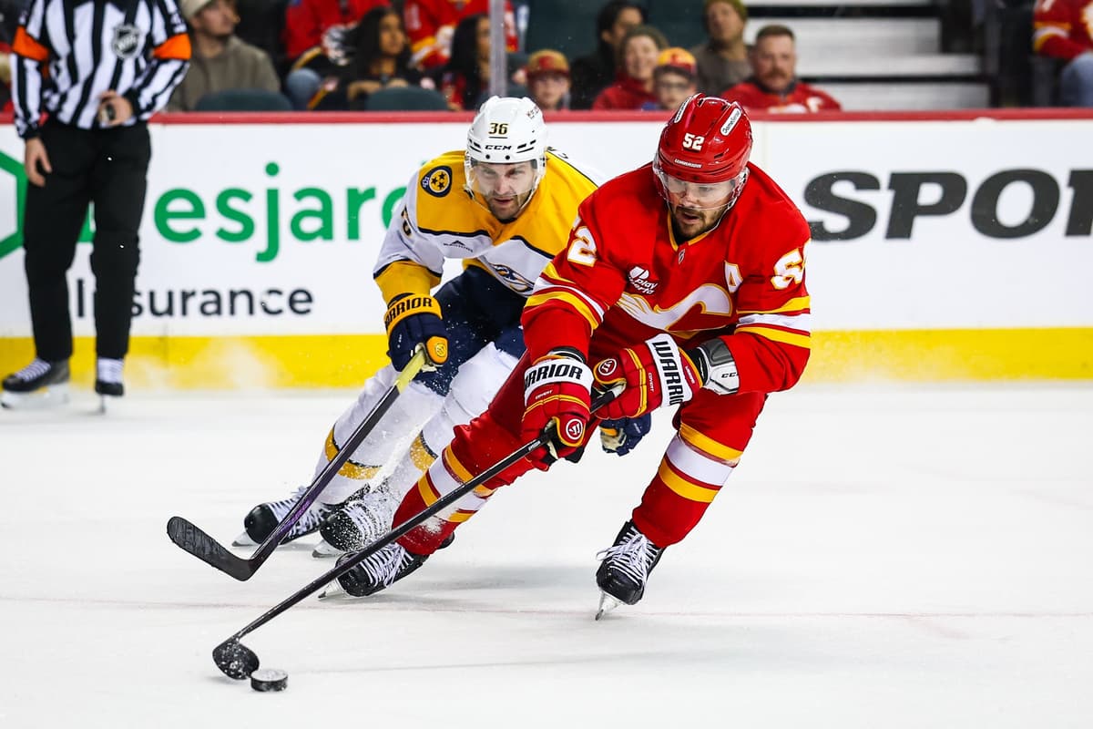 Predators take advantage of Flames at home in crushing 4-3 regulation loss