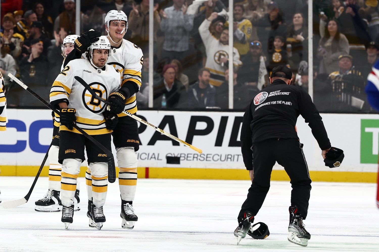 Bruins post double hat tricks, crush Rangers for 10 goals - 98.5 The Sports Hub