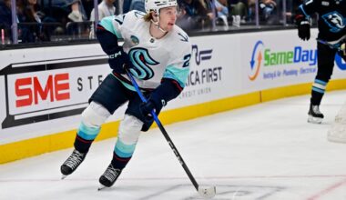 Kraken’s Berkly Catton out until after Olympic break with upper-body injury