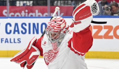 Red Wings’ John Gibson has thrust himself into the Vezina Trophy conversation
