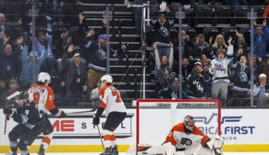 Garnet Hathaway’s viral open-net gaffe leads to Flyers’ crushing OT loss in Utah