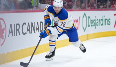 Sabres’ Jacob Bryson leaves game vs. Canadiens with upper-body injury