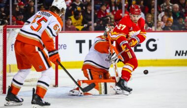 Flames earn point in overtime battle with Ducks