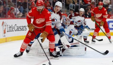 Postgame Wrap: Blackwood, Avalanche Blank Red Wings at Little Caesars Arena