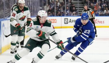 Wild chase Maple Leafs' Woll in dominant road win