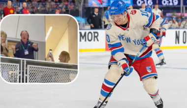 Sam Rosen calls Rangers goal from the stands at Winter Classic