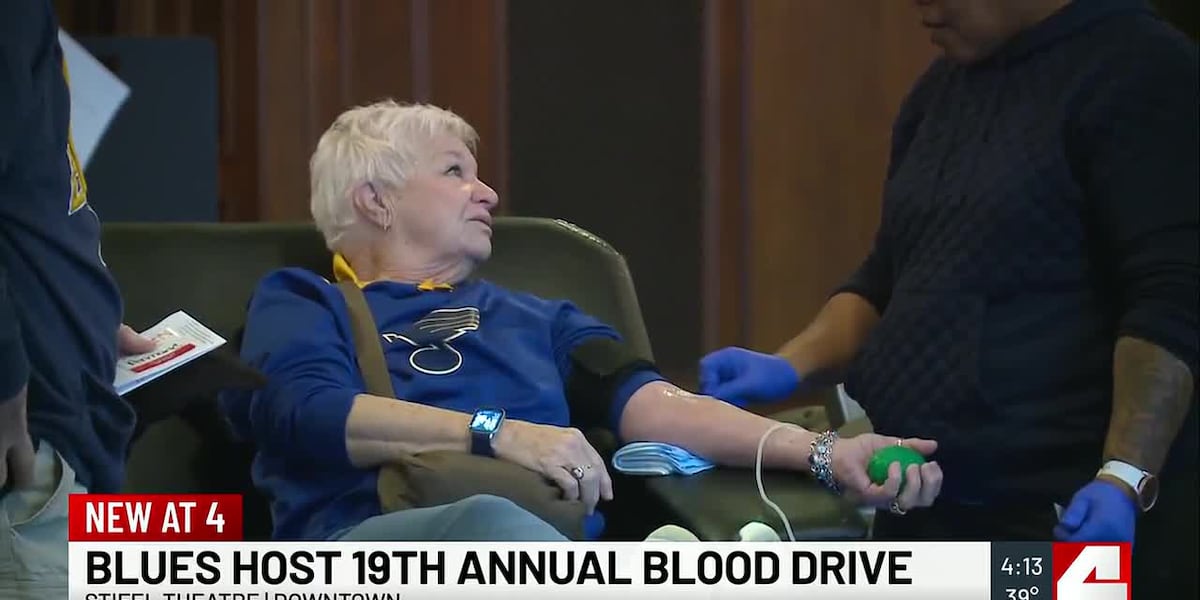 St. Louis Blues partners with the American Red Cross for blood drive