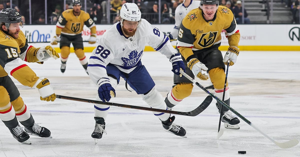 Toronto Maple Leafs' William Nylander exits vs. Vegas Golden Knights with lower-body injury