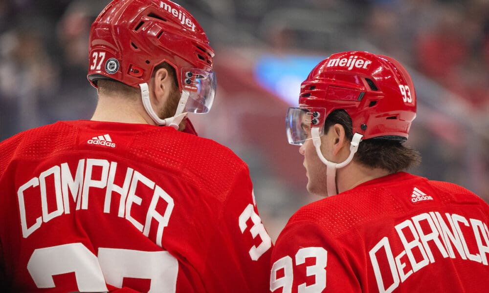 Compher, DeBrincat, Detroit red wings