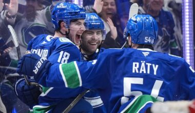 Vancouver Canucks top Anaheim Ducks thanks to late goals from Drew O’Connor, Teddy Blueger