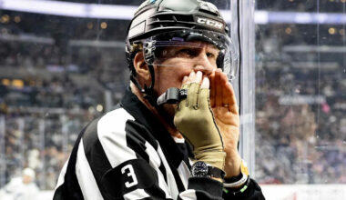 Will Ferrell dresses up as hockey referee for NHL game a year after showing up as beer-guzzling Buddy the Elf
