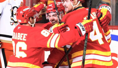 Three takeaways as Flames fall again to Ducks but Brzustewicz scores first NHL goal