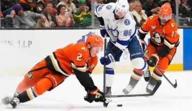 Darren Raddysh scores in OT, Lightning beat Ducks 4-3 in coach Jon Cooper's 1,000th game :: WRAL.com