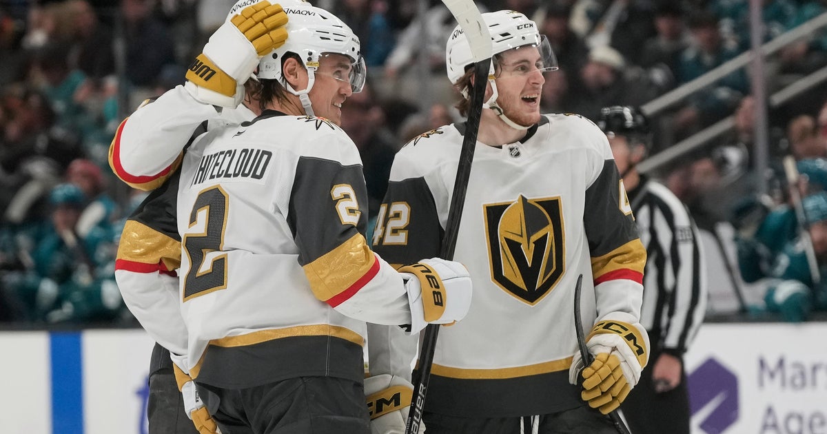 Hertl scores twice in 5-point game, Golden Knights beat Sharks 7-2 for 4th win in a row