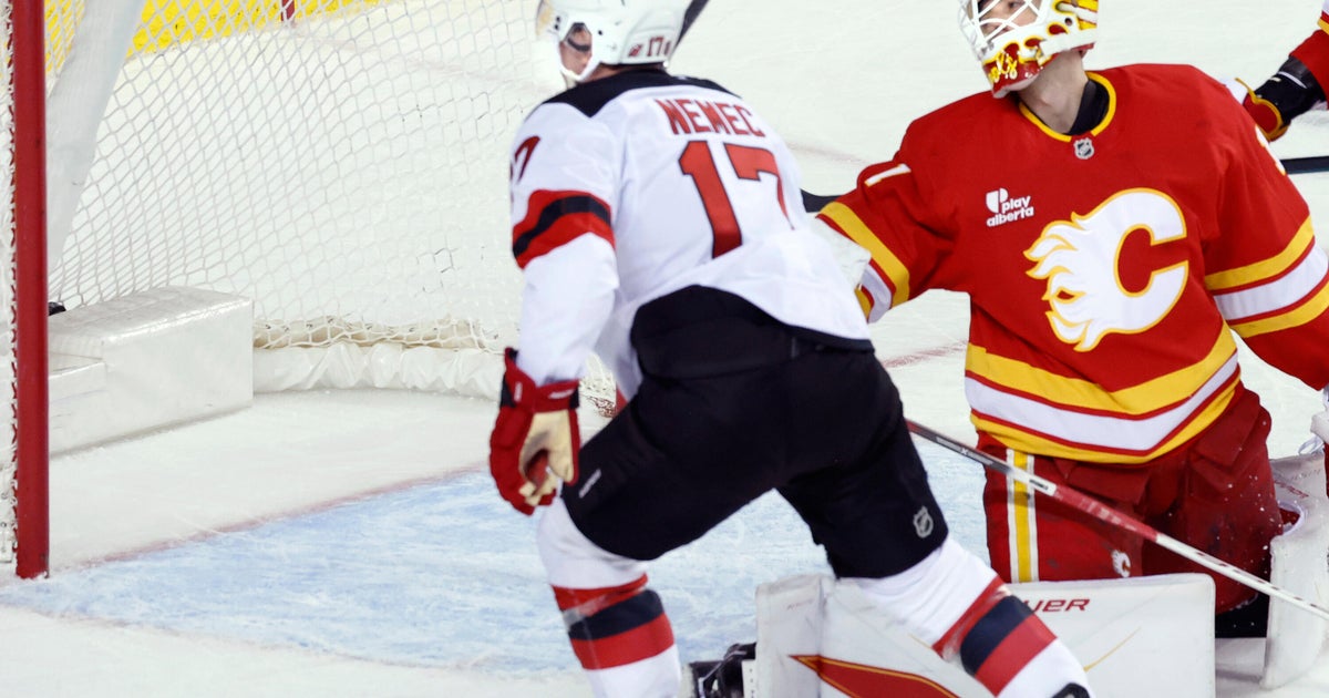 Simon Nemec scores in OT to lift the Devils past the Flames, 2-1