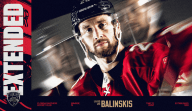 Florida Panthers Agree to Terms with Defenseman Uvis Balinskis on a Two-Year Contract Extension