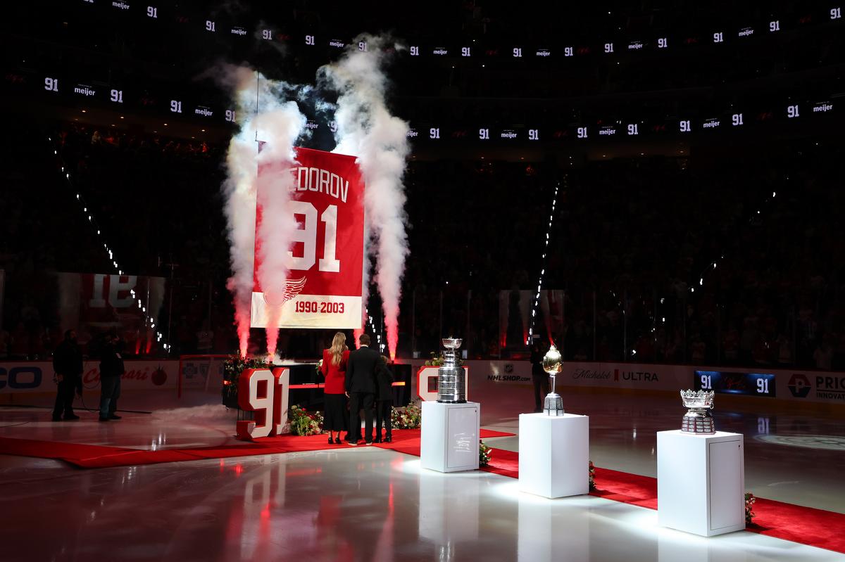 Red Wings Retire Sergei Fedorov’s #91 Jersey