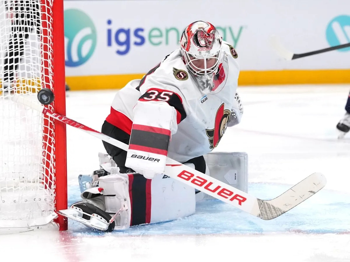 Linus Ullmark returns from leave to skate with Ottawa Senators at practice