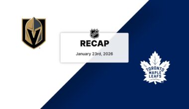Recap: Golden Knights at Maple Leafs 1.23.26