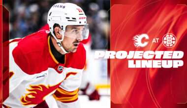 Projected Lineup - Flames @ Bruins