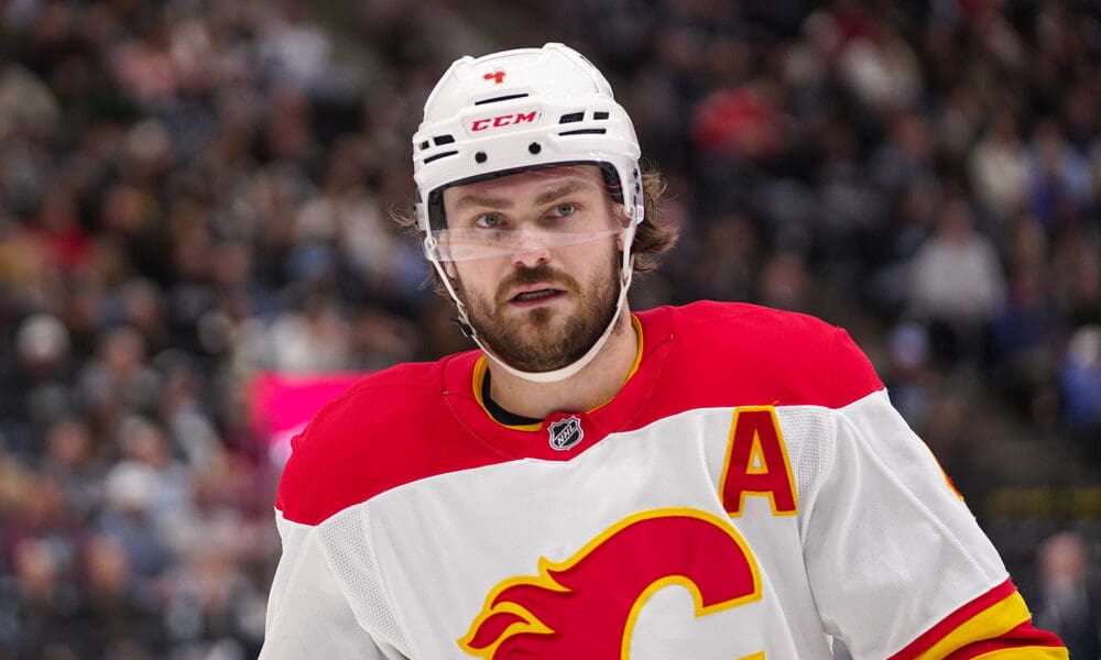 Rasmus Andersson (4) of the Calgary Flames