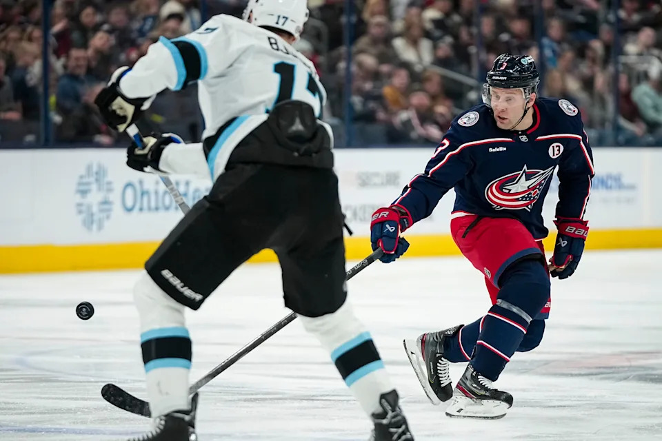 Defensman Jack Johnson was twice a member of the Blue Jackets, first from 2011-2018, then again during the 2024-25 season.