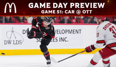 Sens shuffle lineup ahead of meeting with Canes