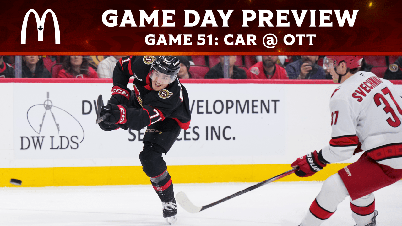 Sens shuffle lineup ahead of meeting with Canes