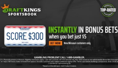 DraftKings Missouri promo code is now live: Bet $5, get $300 in bonus bets for Hurricanes vs. Blues, Jan. 13