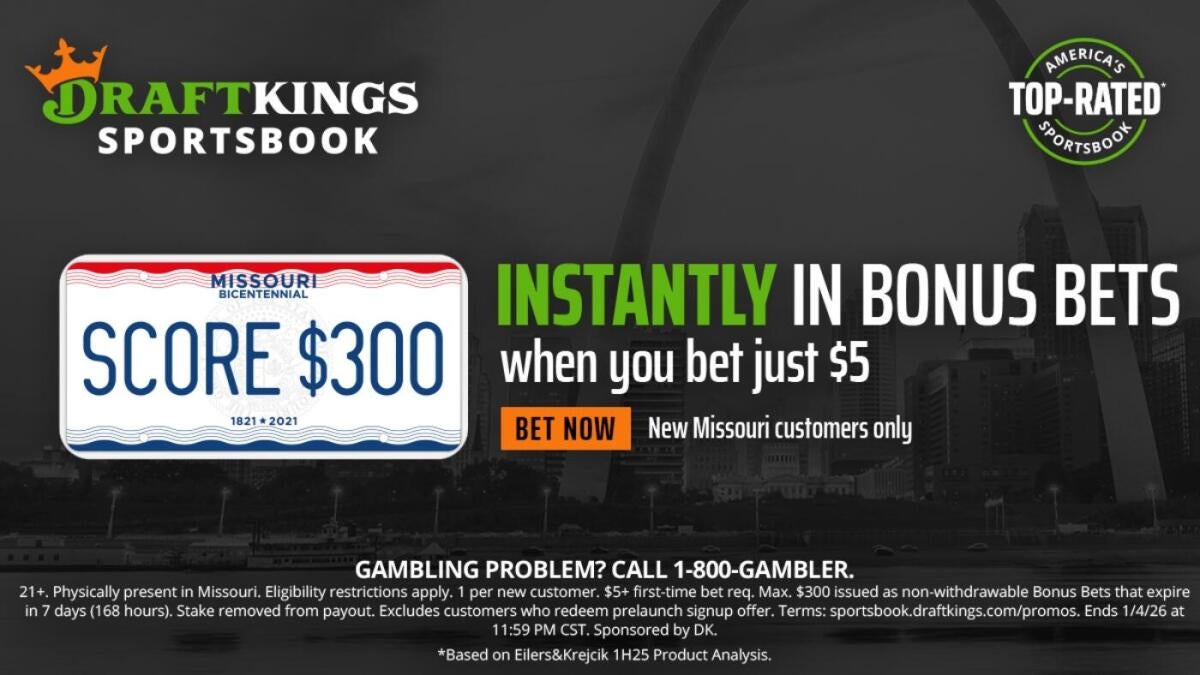 DraftKings Missouri promo code is now live: Bet $5, get $300 in bonus bets for Hurricanes vs. Blues, Jan. 13