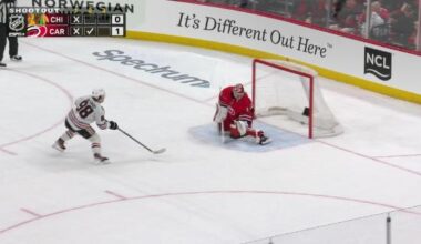 Oliver Moore scores in shootout on 21st birthday, leads Blackhawks to 4-3 win over Hurricanes