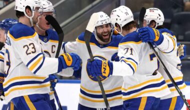 NHL roundup: Sabres earn 18th win in past 22 games, Mammoth extend win streak to five