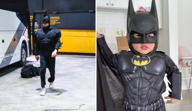 Red Wings van Riemsdyk dresses up as Batman for son’s 4th birthday