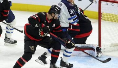Chabot scores twice as the Senators hand the Jets their 9th straight loss, 4-2