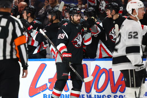 Alex Tuch has 4th career hat trick in the Sabres' 4-1 victory over the Kings