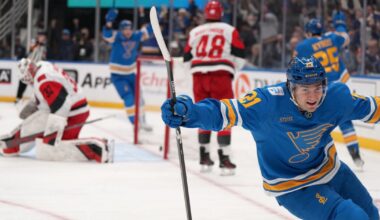 Blues snap 3-game skid with 3-0 win over Hurricanes :: WRAL.com
