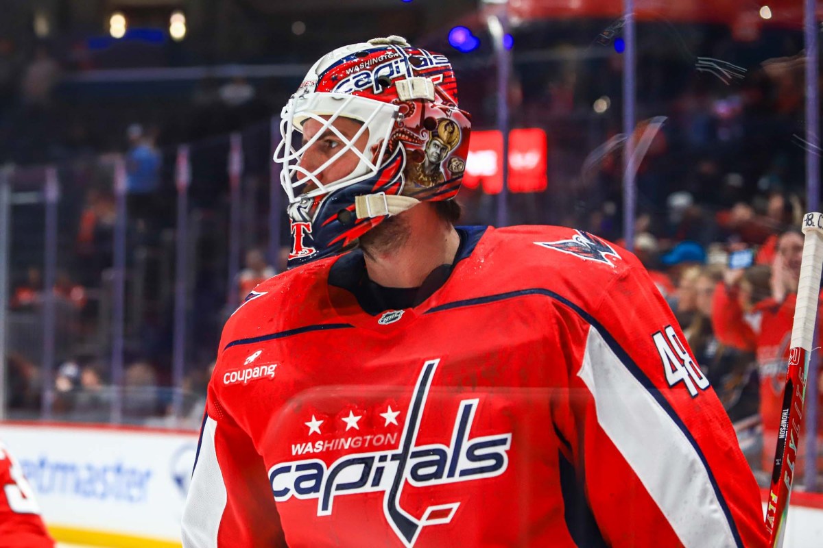 Logan Thompson recalls first professional goalie fight, not eager to get into one in NHL: ‘I feel like most goalies are bigger than me’