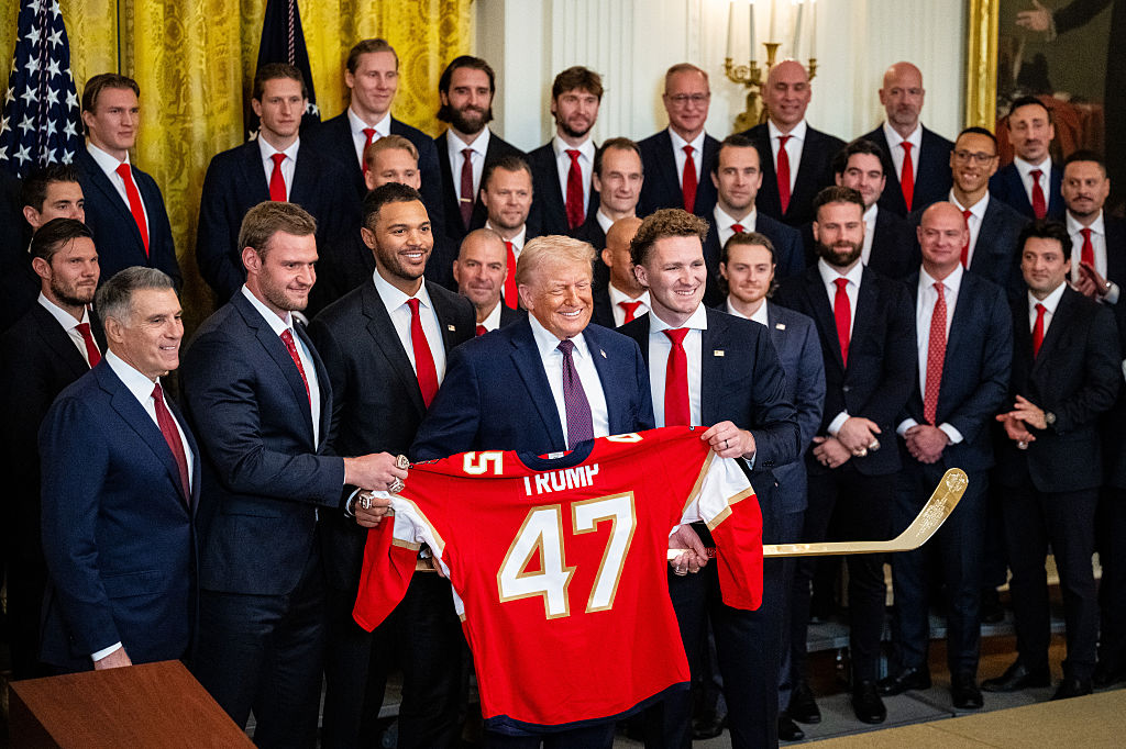 Florida Panthers Gift Trump Gold Stick, Stanley Cup Rings In White House Visit