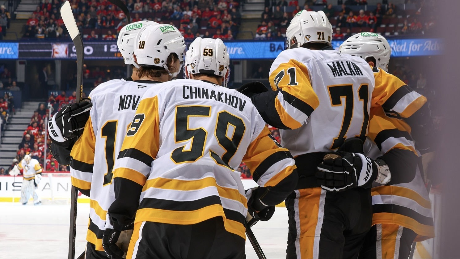 Second line carries Penguins past Flames