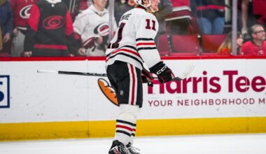 Oliver Moore scores in shootout on 21st birthday, leads Blackhawks to 4-3 win over Hurricanes