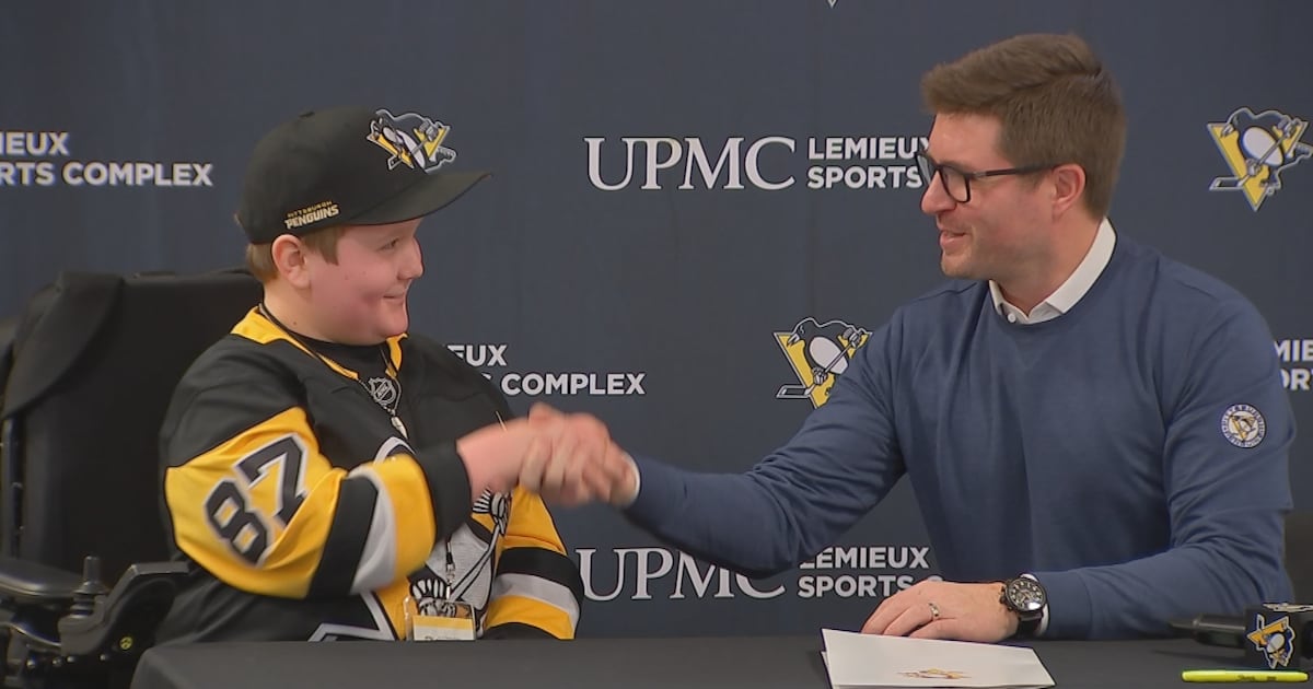 Penguins make young fan’s dream come true, sign him to 1-day contract – WPXI